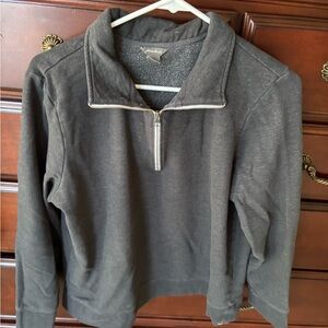 Eddie Bauer Gray Quarter-Zip Pullover